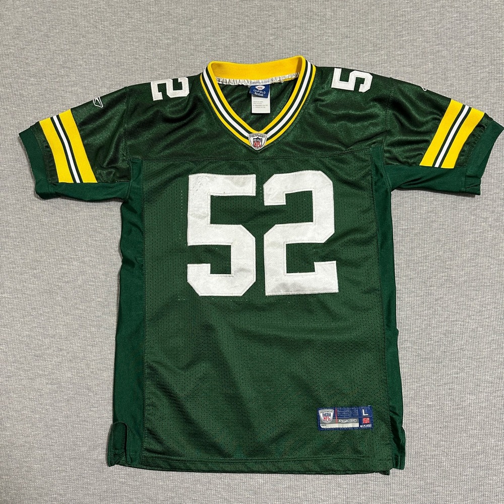 Reebok Green Bay Packers Clay Matthews 52 Jersey Green NFL Youth Large 14-16